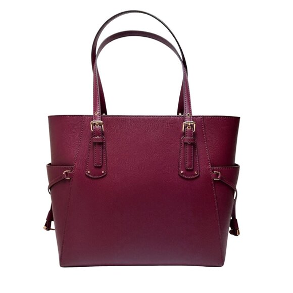 Michael Kors Burgundy Leather Tote Bag - Picture 5 of 7
